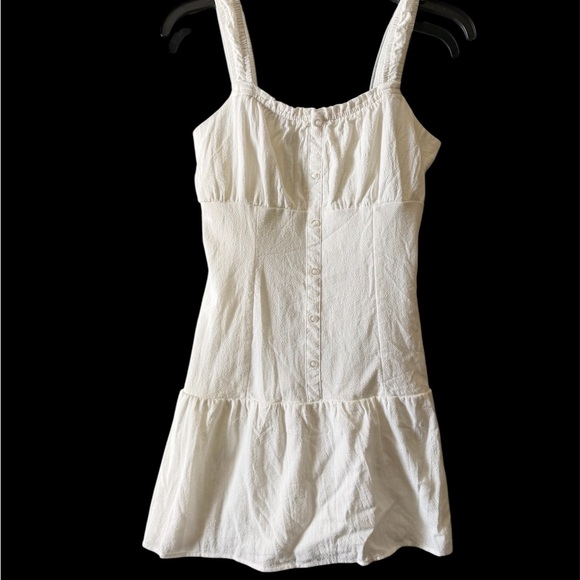 art class 100% cotton White Button-Front Spaghetti Strap Dress - Picture 2 of 9
